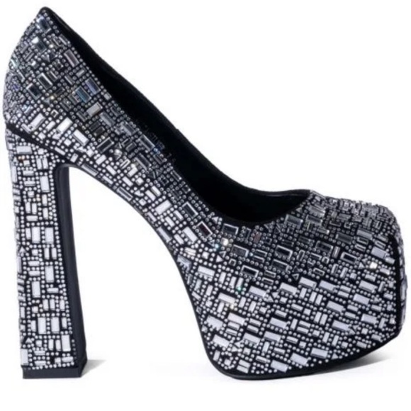 COPY - COPY - CHUNKY High platform heels. Fully Rhinestone.